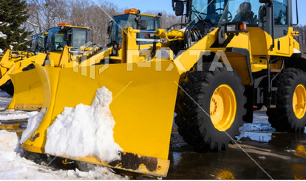 除雪・排雪に使用する大型ショベルカー
